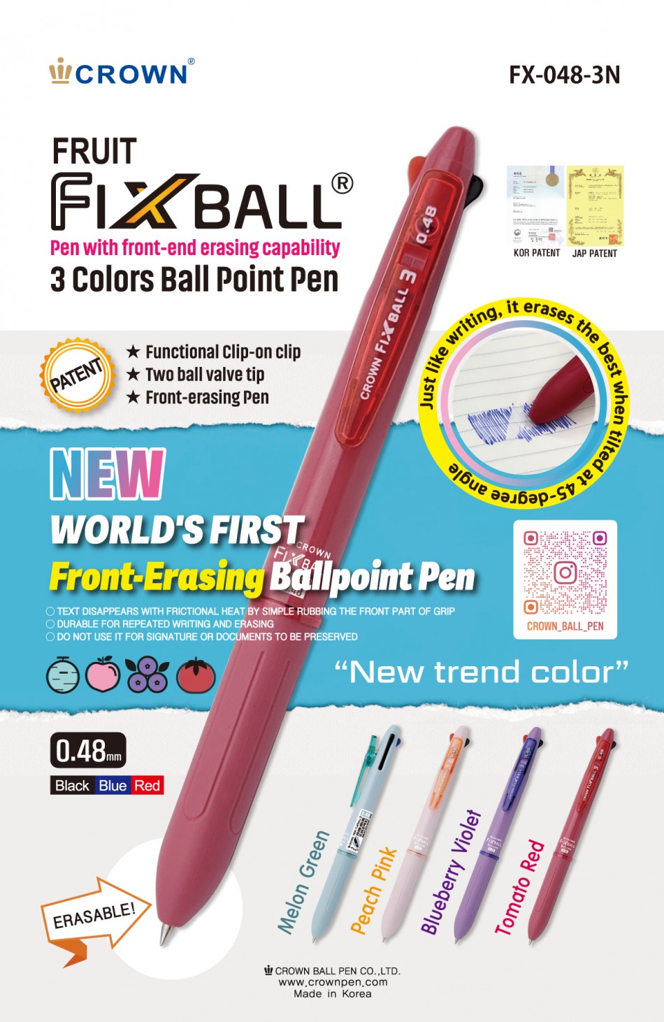 FX0483N > PRODUCT CROWN BALL PEN Co.,Ltd.